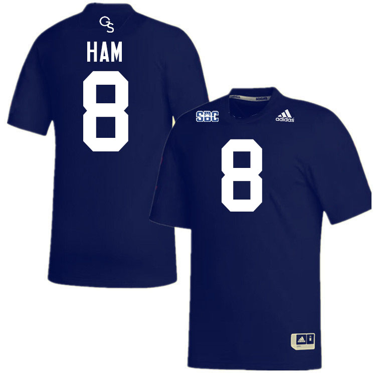 #8 Tracy Ham Georgia Southern Eagles Jerseys|Apparels Football Stitched-Navy